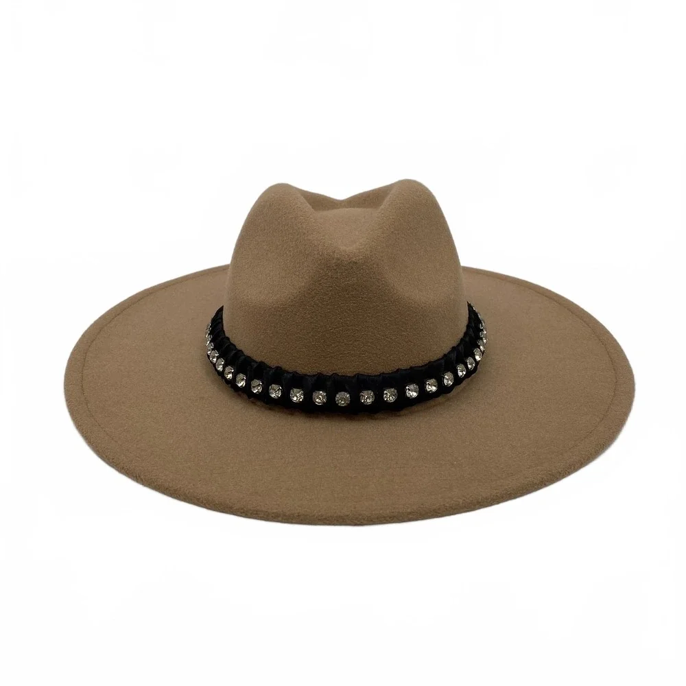 Glitzy Bella Tan Cowboy Hat | Wool & Synthetic, One Size